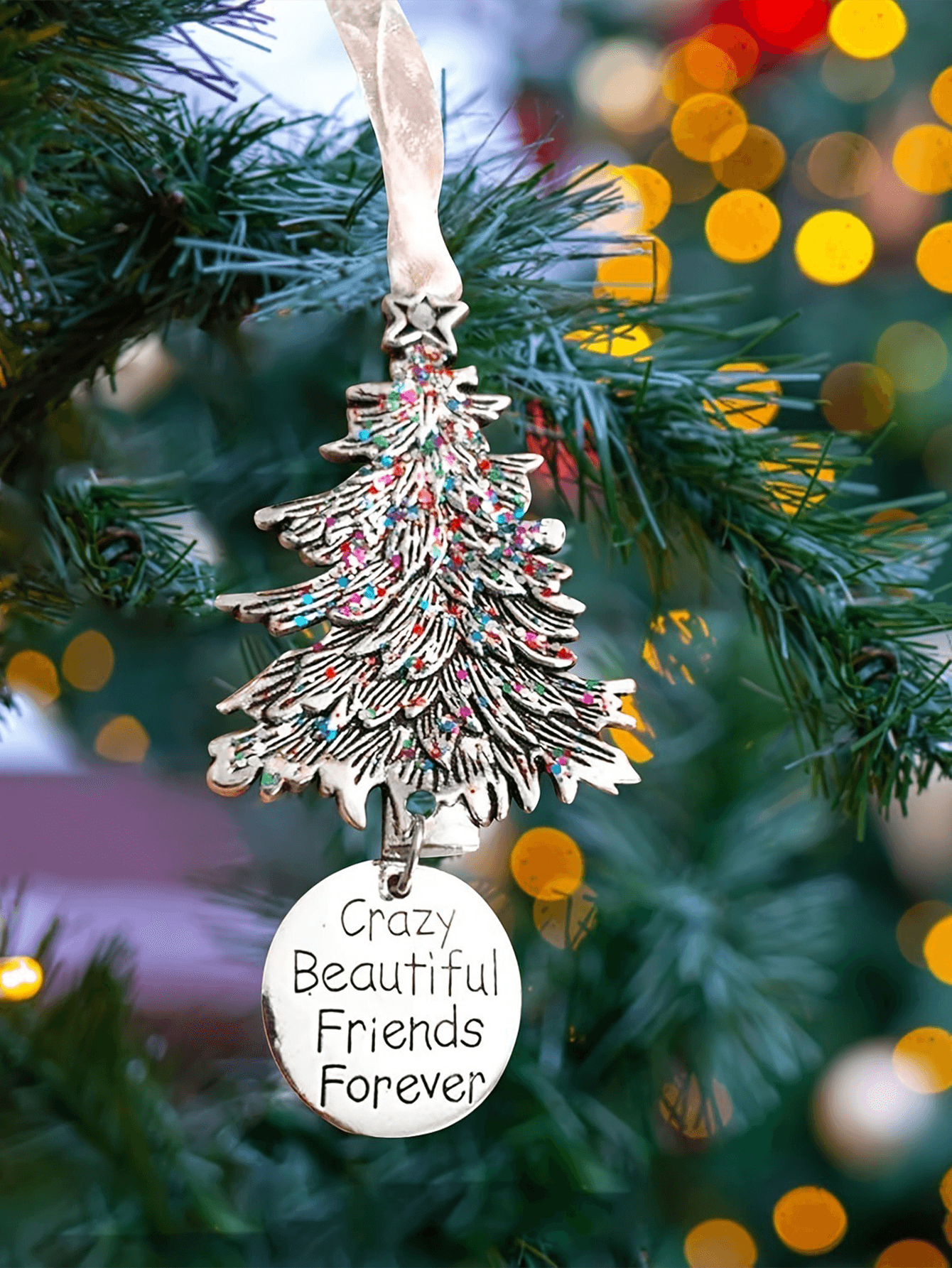 Metal Christmas Tree Ornament Pendant